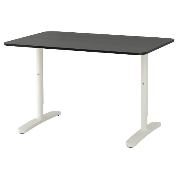 

IKEA BEKANT 120x80 см черный белые ножки (892.825.86)