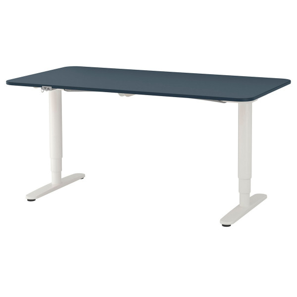 

IKEA BEKANT 160x80 см темно-синий белые ножки (092.821.99)