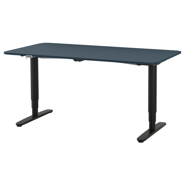 

IKEA BEKANT 160x80 см темно-синий черные ножки (692.810.69)