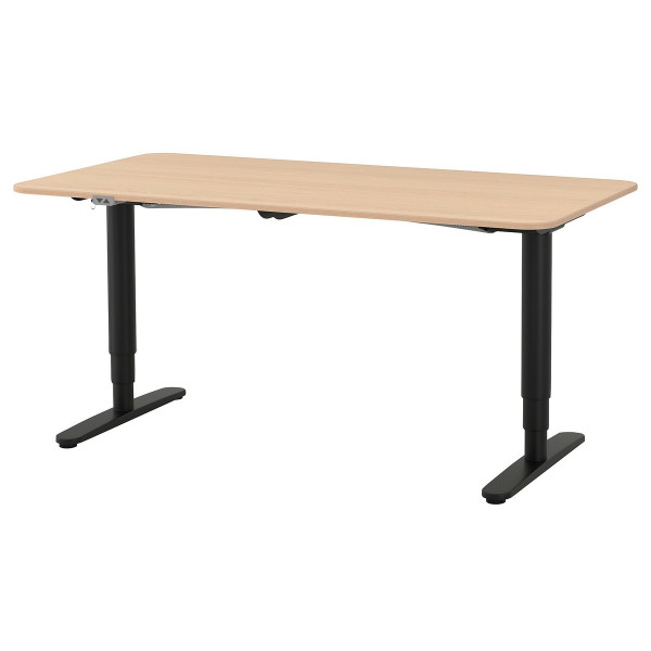 

- трансформер IKEA BEKANT 160x80 см дубовый шпон черные ножки (892.818.22)