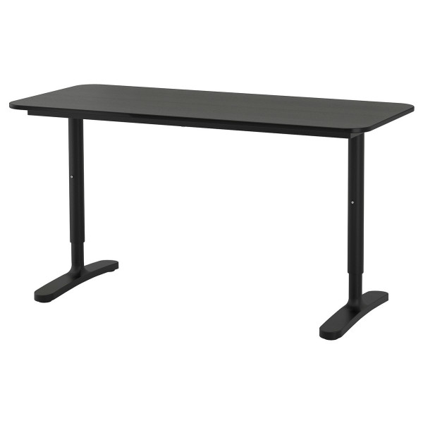 

IKEA BEKANT 140x60 см черный ясень черные ножки (692.826.29)