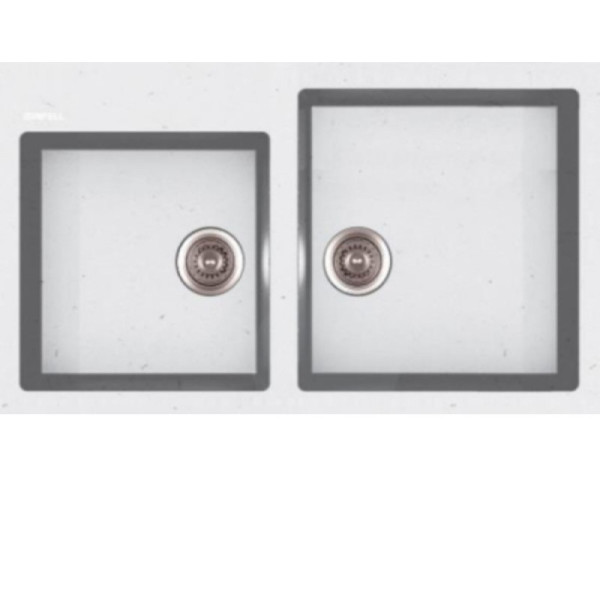 

Кухонная мойка Apell Pietra Plus белая, PTPL862GW