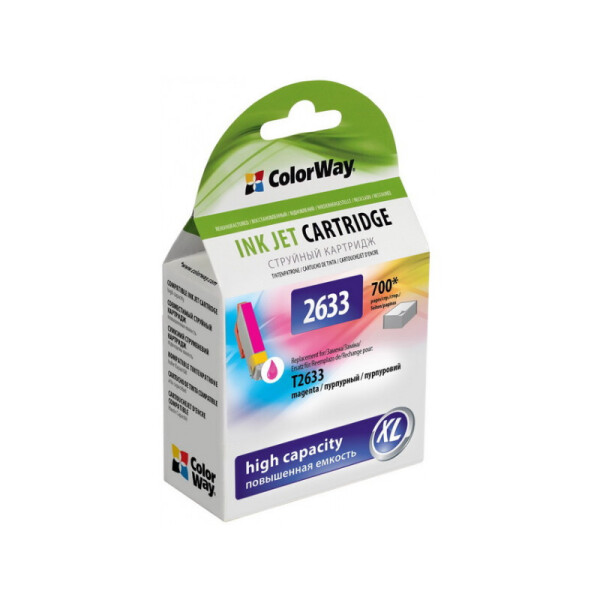 

Картридж ColorWay совместимый с Epson 26/26XL Magenta (CW-EPT2633)