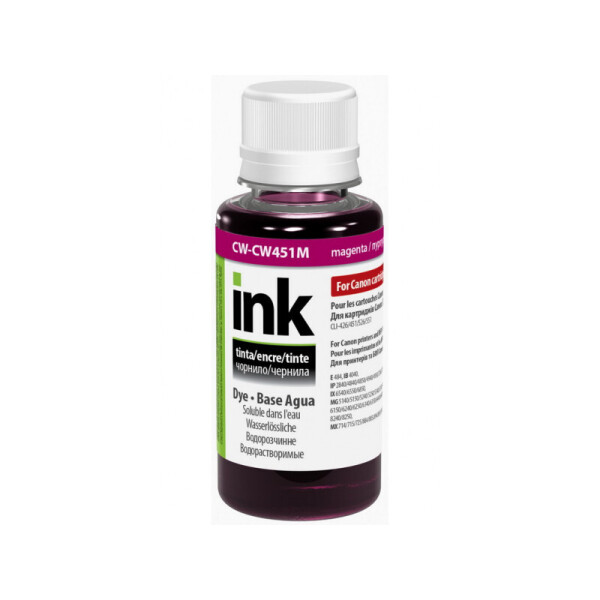

Чернила ColorWay для Canon CW451 M Dye-based 100 ml (CW-CW451M01)