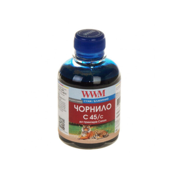 

Чернила WWM (C45/C) для Canon CL-441/CL-446/CLI-451C 200г Cyan Водорастворимые