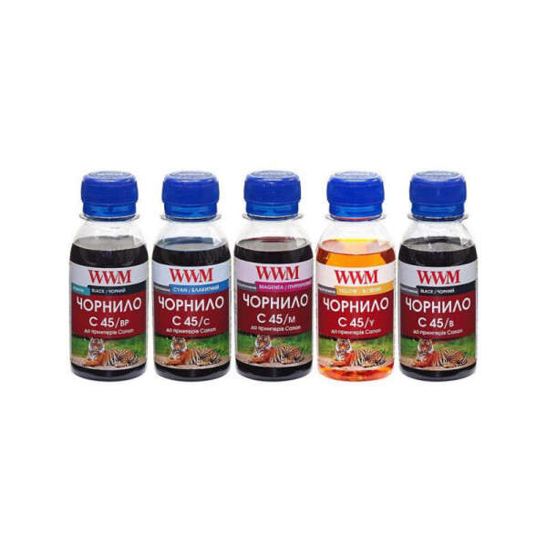 

Комплект чернил WWM (C45SET-5) для Canon PGI-450/CLI-451 Пигментные/Водорастворимые 5х100г BP/B/C/M/Y