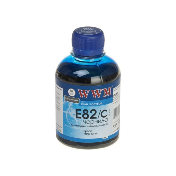 

Чернила WWM (E82/C) для Epson Stylus Photo T50/P50/PX660 200г Cyan Водорастворимые