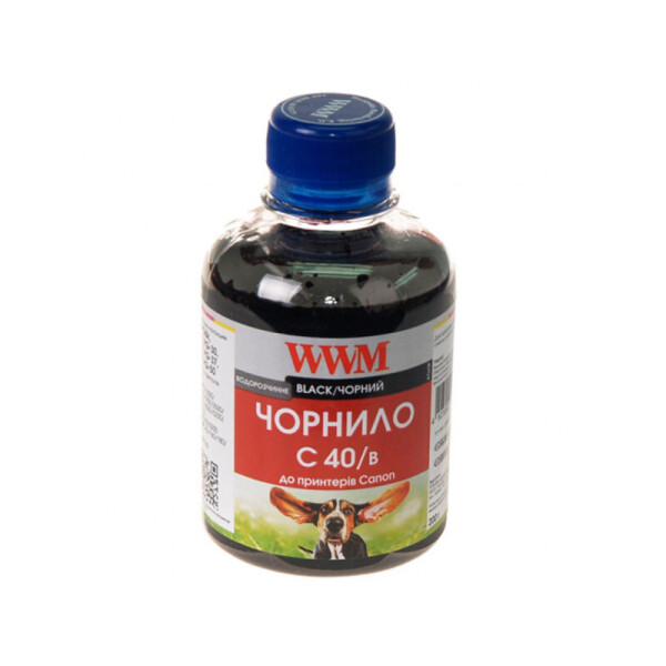 

Чернила WWM (C40/B) для Canon PG-40Bk/PG-50Bk/PGI-5Bk 200г Black Водорастворимые