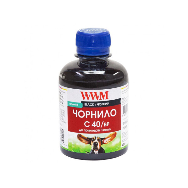 

Чернила WWM для Canon PG-40Bk/PG-50Bk/PGI-5Bk 200г Black Пигментные (C40/BP)