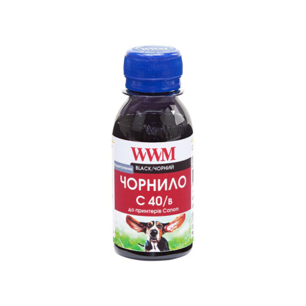 

Чернила WWM (C40/B-2) для Canon PG-40Bk/PG-50Bk/PGI-5Bk 100г Black Водорастворимые