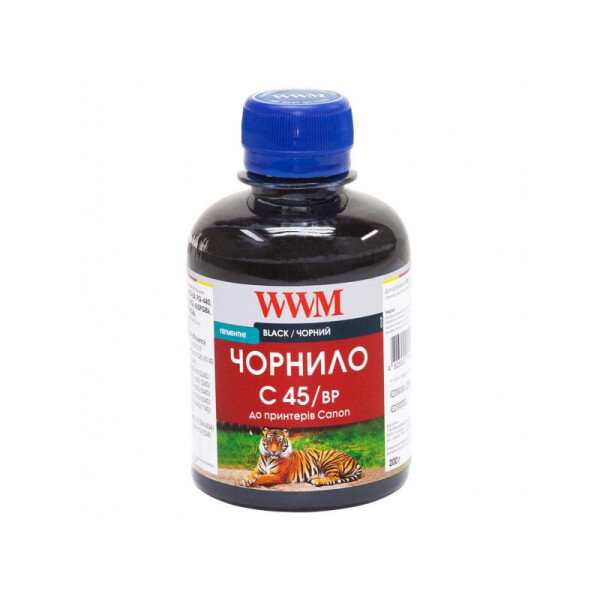 

Чернила WWM (C45/BP) для Canon PG-440/PG-445/PGI-450Bk 200г Black Пигментные