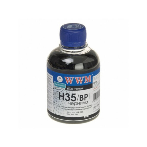 

Чернила WWM (H35/BP) для HP №21/129/121 200г Black Пигментные для СНПЧ
