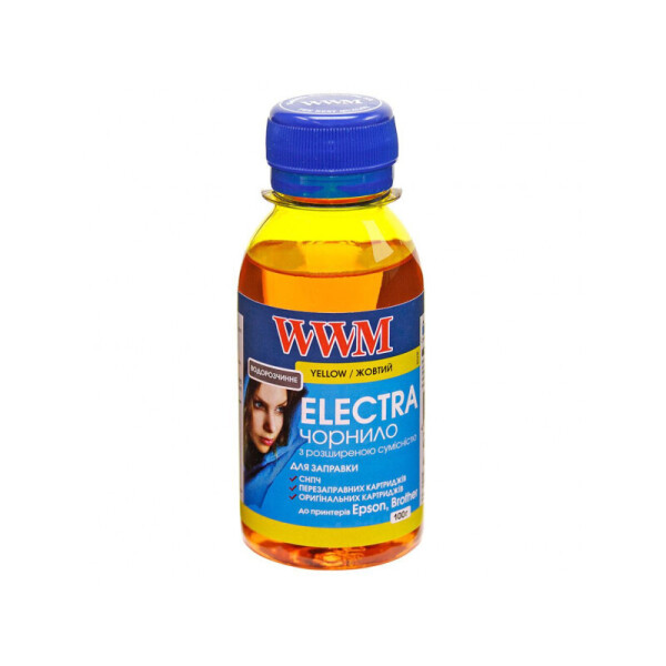 

Чернила WWM ELECTRA (EU/Y-2) для Epson 100г Yellow Водорастворимые универсальные