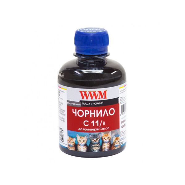 

Чернила WWM (C11/B) для Canon CLI-521B/CLI-426B 200г Black Водорастворимые