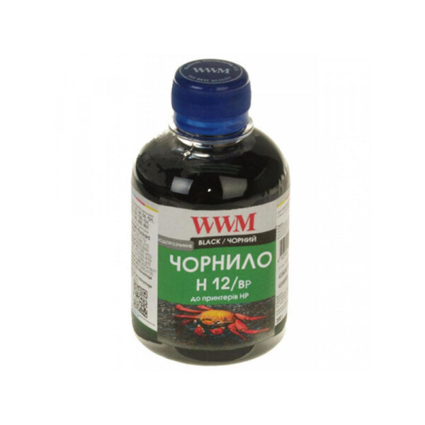 

Чернила WWM (H12/BP) для HP №10/11/12 200г Black Пигментные