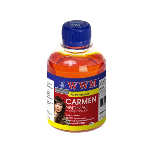 

Чернила WWM CARMEN (CU/Y) для Canon 200г Yellow Водорастворимые универсальные