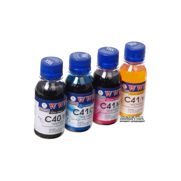 

Комплект чернил WWM C40/41 для Canon 4x100 мл B/C/M/Y (C40/41SET-2)