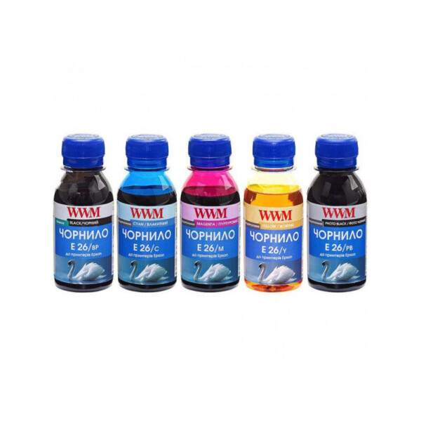 

Комплект чернил WWM для Epson XP-600/XP-605/XP-700 Пигментные/Водорастворимые 5х100г BP/PB/C/M/Y (E26SET5-2)