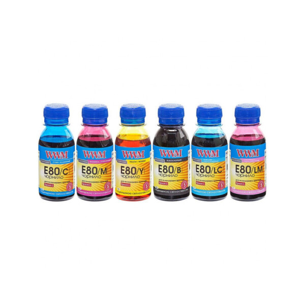 

Комплект чернил WWM для Epson L800 Водорастворимые 6х100г B/C/M/Y/LC/LM (E80SET-2) светостойкие