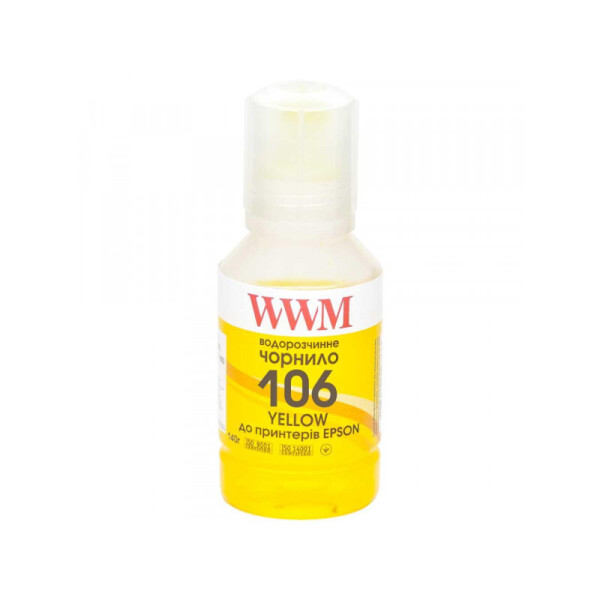

Водорастворимые чернила WWM для принтера Epson L7160/7180 Yellow 140g (E106Y)