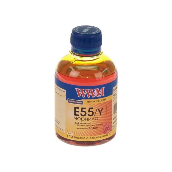 

Водорастворимые чернила WWM для принтера Epson Stylus Photo R800/R1800 200г Yellow (E55/Y)