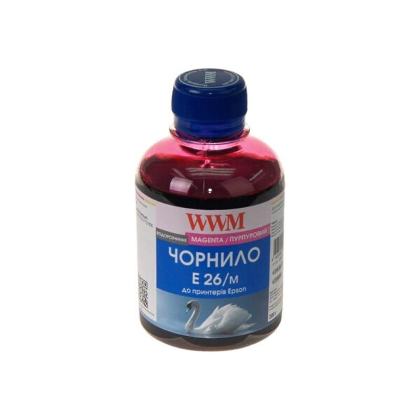 

Пигментные чернила WWM для принтера Epson XP600/ XP605/ XP700/ XP710/ XP800 200г Magenta (E26/M)