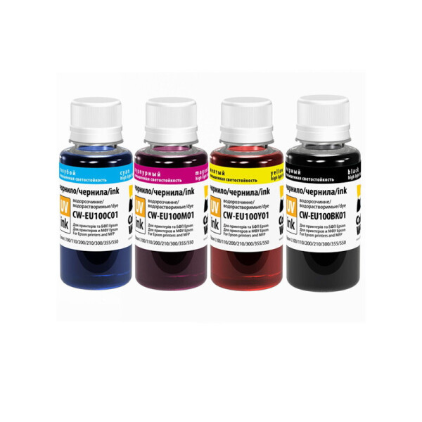 

Комплект светостойких чернил ColorWay EPSON L100/L200 BK/С/M/Y (CW-EU100SET01) 4*100мл
