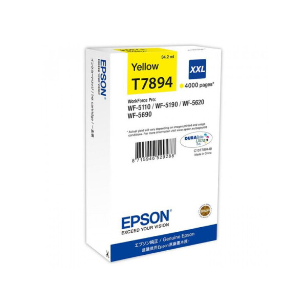 

Картридж Epson WF-5xxx Cyan XXL(4K)