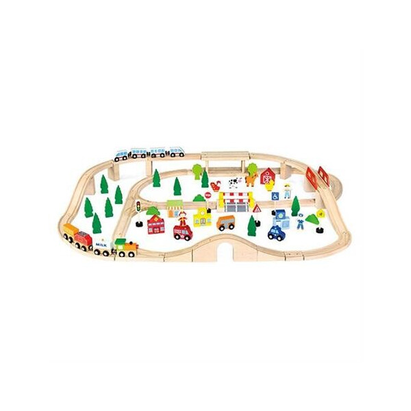 

Игрушка Viga Toys "Железная дорога" (90 деталей)