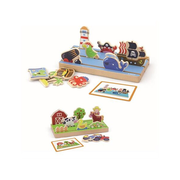

Игровой набор Viga Toys "Пространство и расстояние: ферма, море" двусторонний (50183)