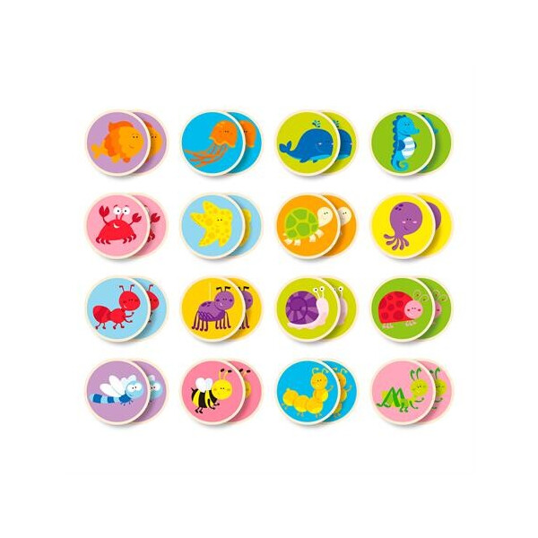 

Настольная игра Viga Toys "Memory" 32 карточки (50126)