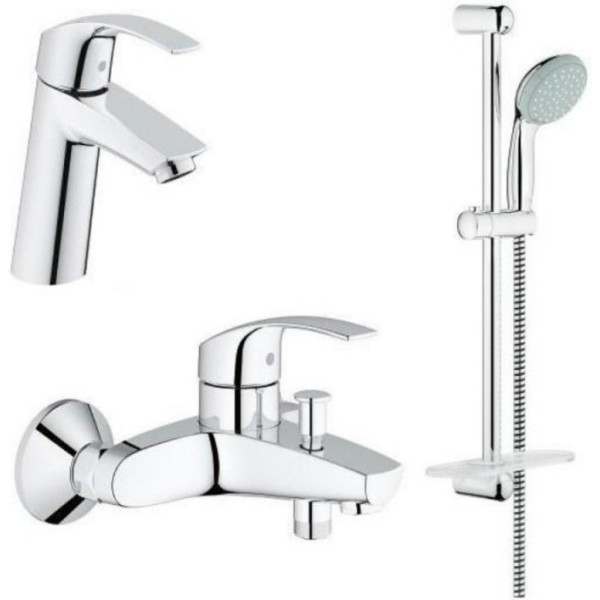 

Набор смесителей Grohe Eurosmart и душевая стойка (23324001+33300002+27926000), 123246M