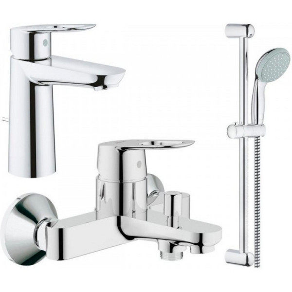 

Набор смесителей Grohe BauLoop и душевая стойка (23762000+23603000+27598001), 123215M
