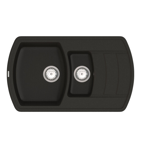 

Кухонная мойка VANKOR Norton NMP 04.86 Black + сифон VANKOR