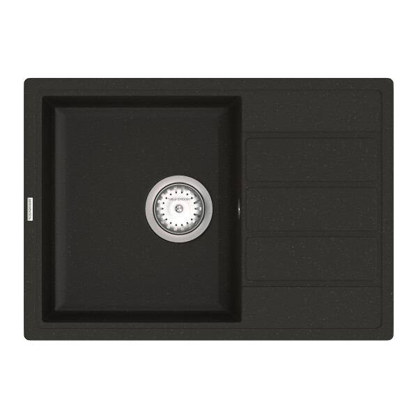 

Кухонная мойка VANKOR Easy EMP 02.62 Black + сифон VANKOR