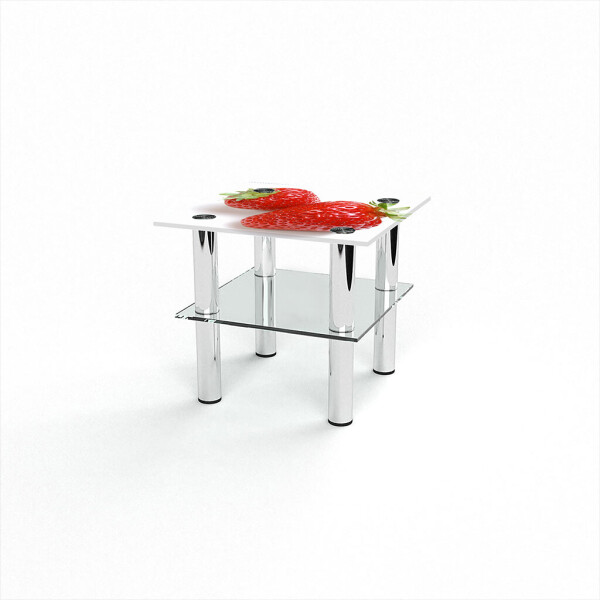 

Стол журнальный БЦ-стол Квадратный с полкой Red berry (700 x 700 x 450)