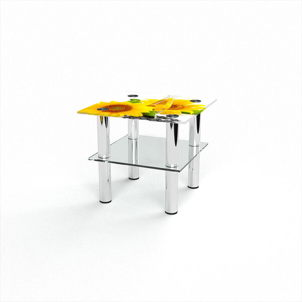 

Стол журнальный БЦ-стол Квадратный с полкой Sunflower (700 x 700 x 450)