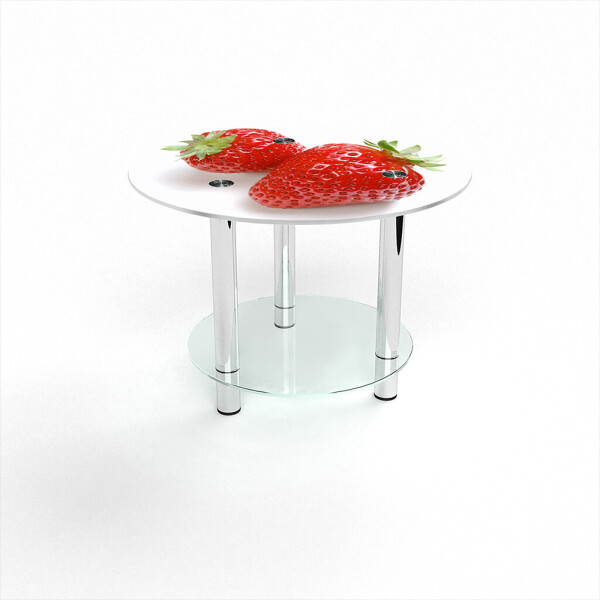 

Стол журнальный БЦ-стол Круглый с полкой Red berry (800 x 800 x 500)