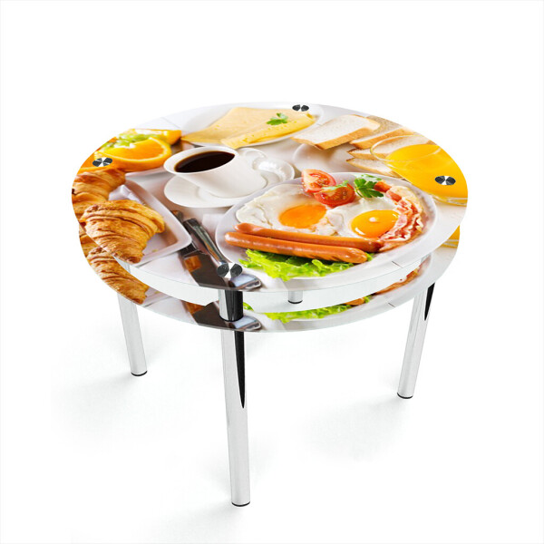 

Стол БЦ-стол Круглый с проходящей полкой Nice breakfast Эко (700 x 700 x 750)