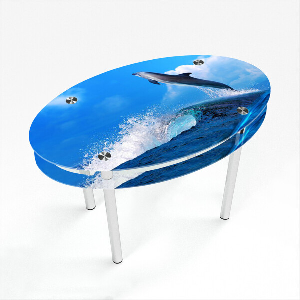 

Стол БЦ-стол Овальный с проходящей полкой Dolphin (750 x 1200 x 750)