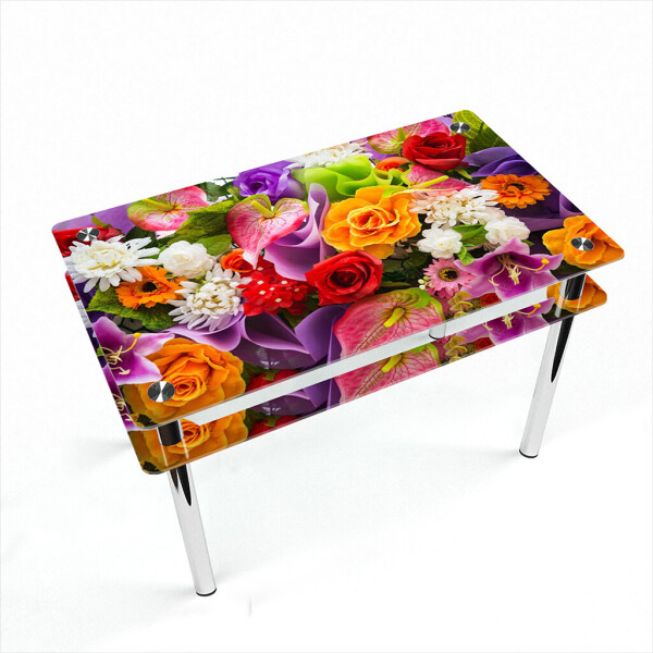 

Стол БЦ-стол Прямоугольный с проходящей полкой Flowers Эко (610 x 910 x 750)