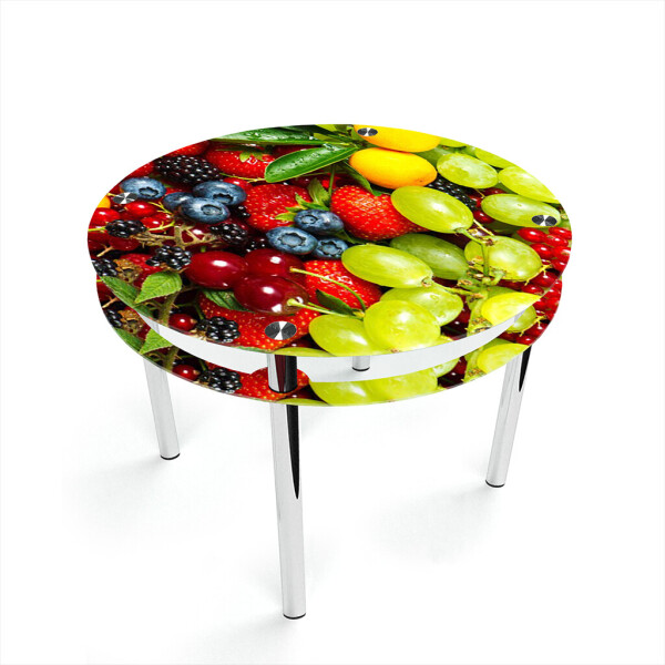 

Стол БЦ-стол Круглый с проходящей полкой Wood berry (900 x 900 x 750)