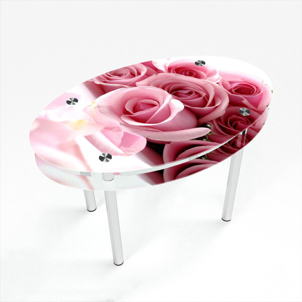 

Стол БЦ-стол Овальный с проходящей полкой Pink Roses (650 x 1100 x 750)
