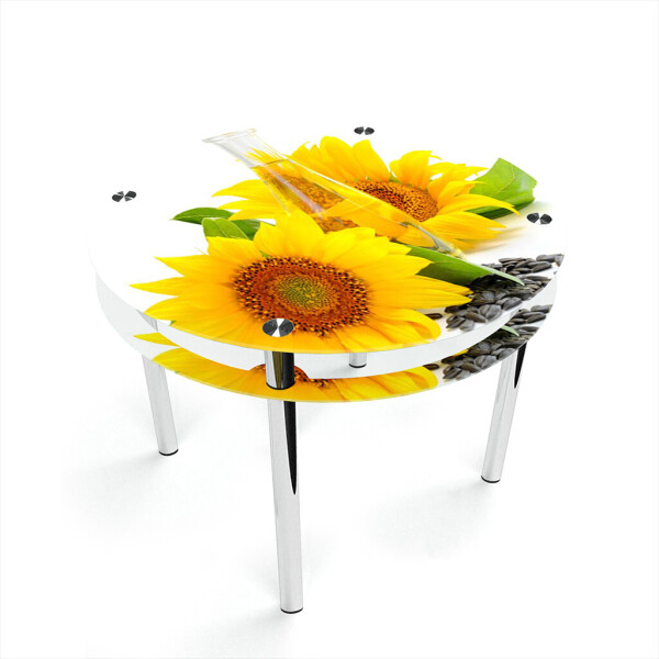 

Стол БЦ-стол Круглый с проходящей полкой Sunflower (1100 x 1100 x 750)