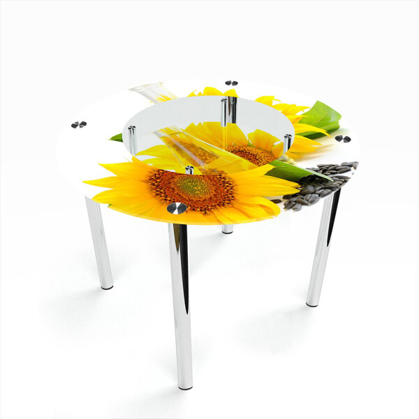 

Стол БЦ-стол Круглый с полкой Sunflower (700 x 700 x 750)