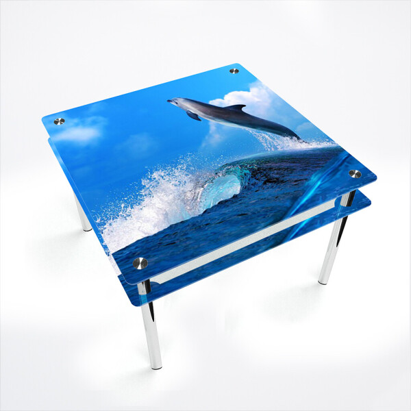 

Стол БЦ-стол Квадратный с проходящей полкой Dolphin (900 x 900 x 750)