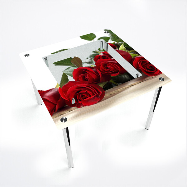 

Стол БЦ-стол Квадратный с полкой Red Roses (1100 x 1100 x 750)
