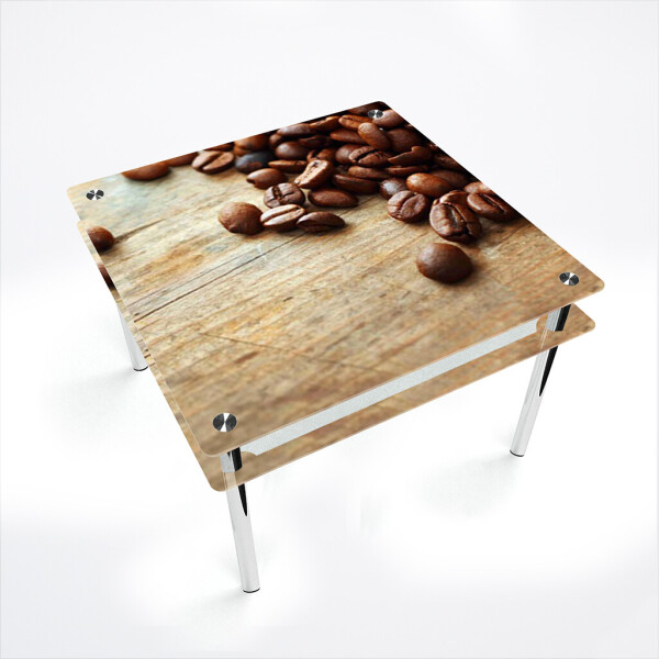 

Стол БЦ-стол Квадратный с проходящей полкой Coffee (700 x 700 x 750)