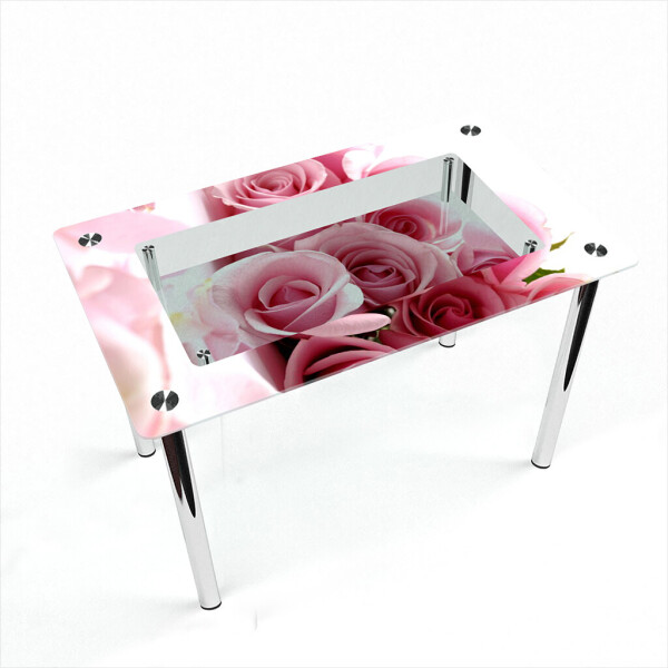 

Стол БЦ-стол Прямоугольный с полкой Pink Roses (650 x 1100 x 750)