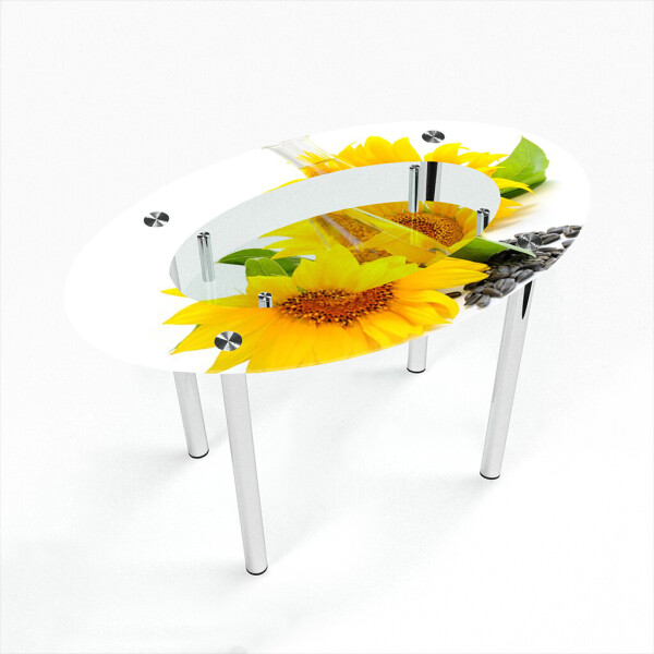 

Стол БЦ-стол Овальный с полкой Sunflower (750 x 1200 x 750)
